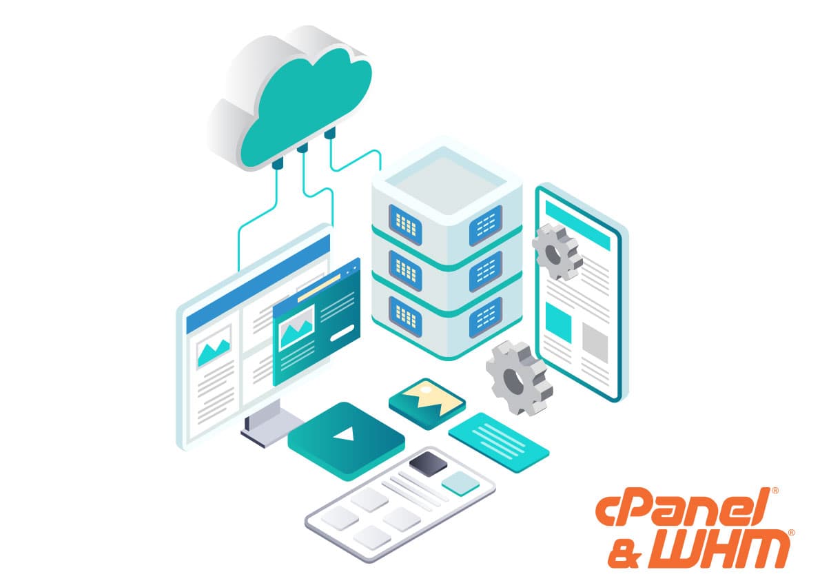 Vector image of cPanel Web Hosting.