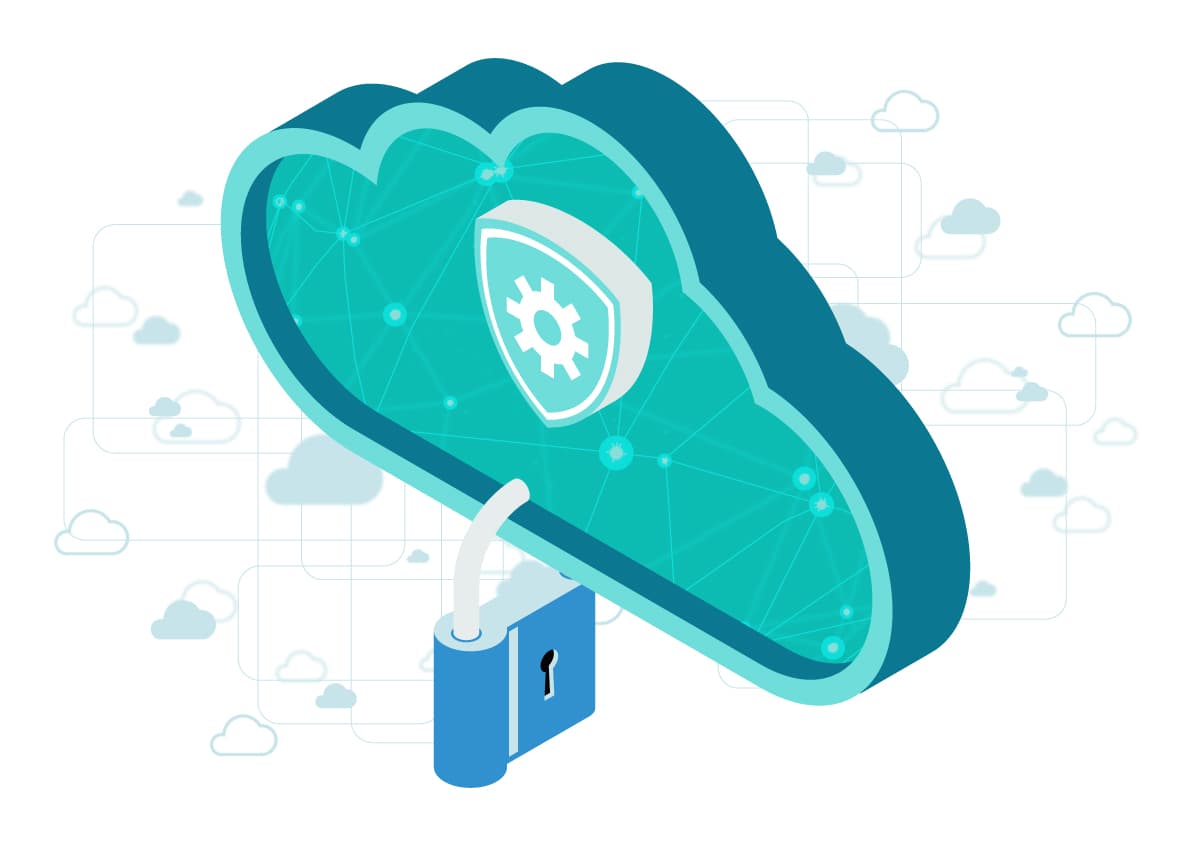 Vector image of private cloud.