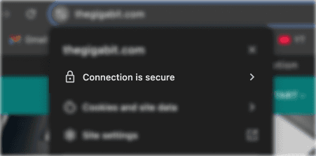 A secure website show 'Connection is Secure' on the browser.