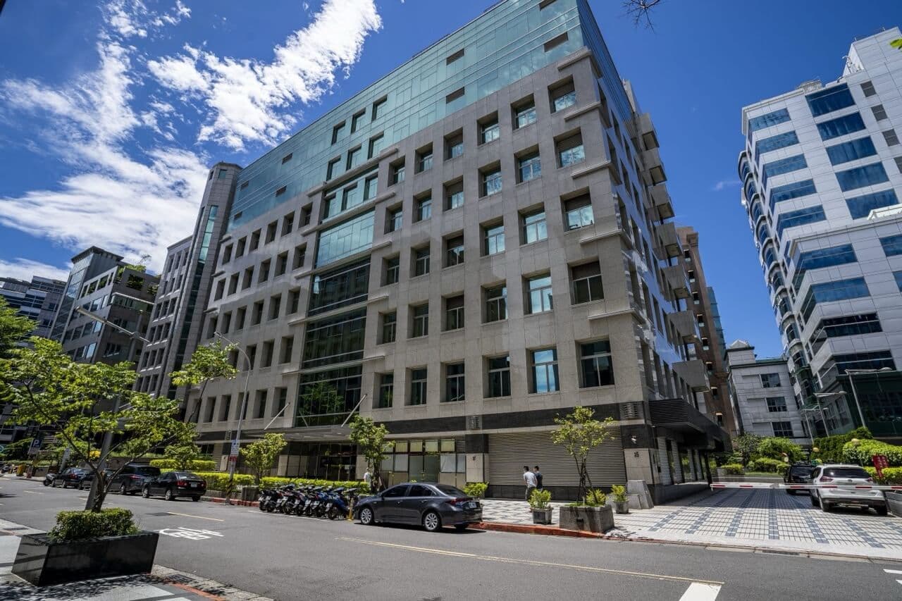 Modern data center building exterior