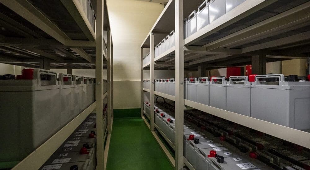 Battery backup system racks
