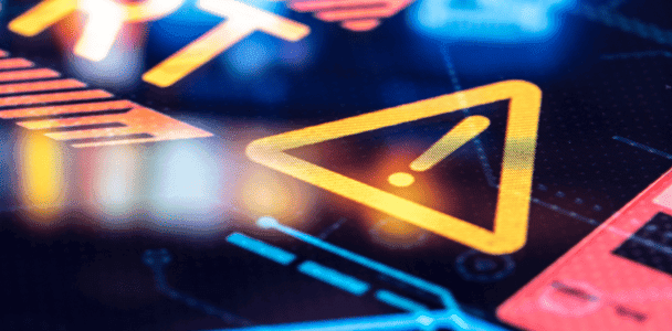 A vibrant digital interface displays a bold yellow warning triangle with an exclamation mark, amidst abstract colorful lines and circuits, suggesting urgency. A vibrant digital interface displays a bold yellow warning triangle with an exclamation mark, amidst abstract colorful lines and circuits, suggesting urgency.