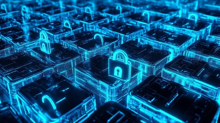 Abstract digital security maze with glowing padlock icons, demonstrating our comprehensive encryption support features. Abstract digital security maze with glowing padlock icons, demonstrating our comprehensive encryption support features.
