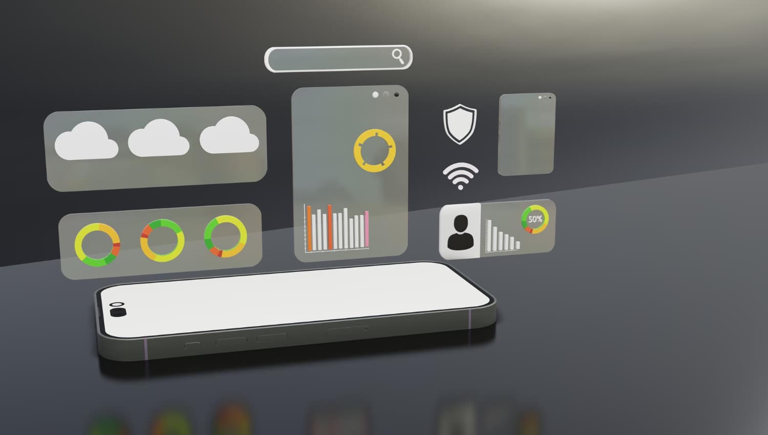Smartphone with intuitive dashboard interface and analytics graphics, highlighting our user-friendly web control panel. Smartphone with intuitive dashboard interface and analytics graphics, highlighting our user-friendly web control panel.